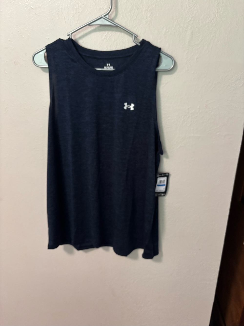 Under Armour Navy Performance Muscle Tank with Logo